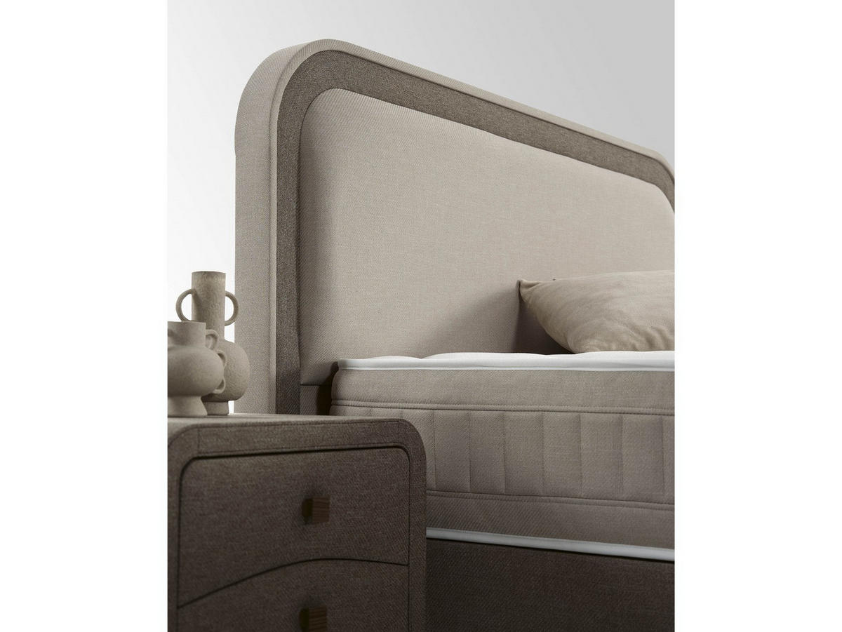 POLSTERBETTSET Storm 100x200 Taupe - Taupe, Textil/Metall (100/200cm) - Villa Möbel