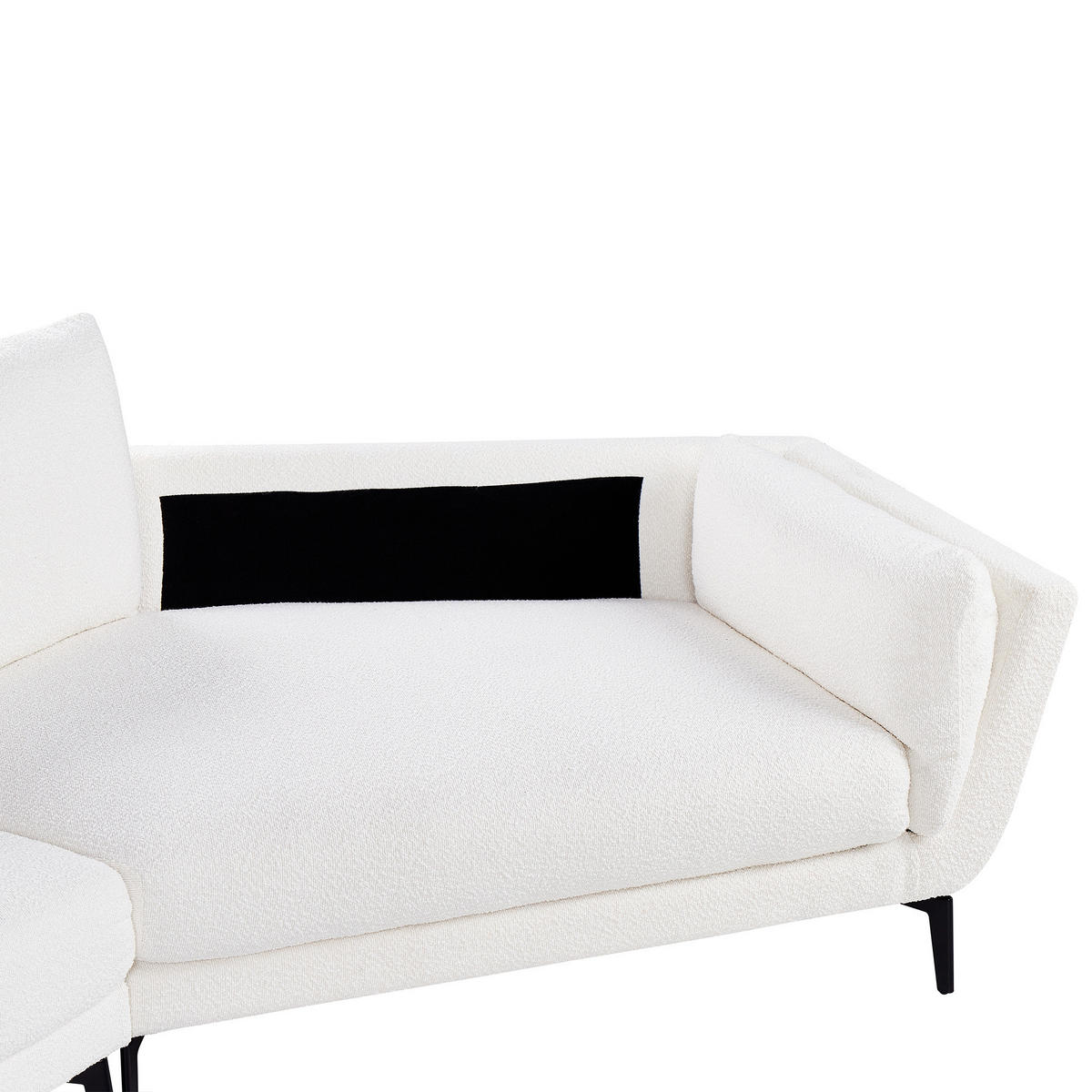 POHOVKA 3-místná Bouclé Bílá Kansseli - bílá, textil (341/70/115cm) - Beliani