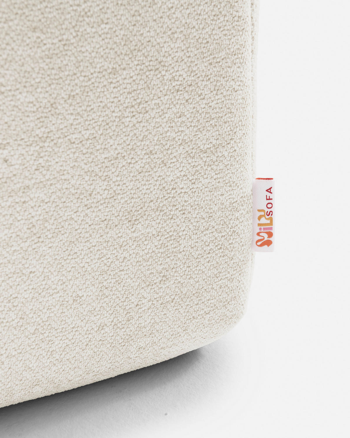 WOHNLANDSCHAFT Chenille Elfenbeinweiß - Creme, Textil (345/73/190cm) - MILYsofa