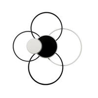 LED-DECKENLEUCHTE Christian 94/92/11 cm - Schwarz/Weiß, Kunststoff (94/92/11cm) - Nettlife