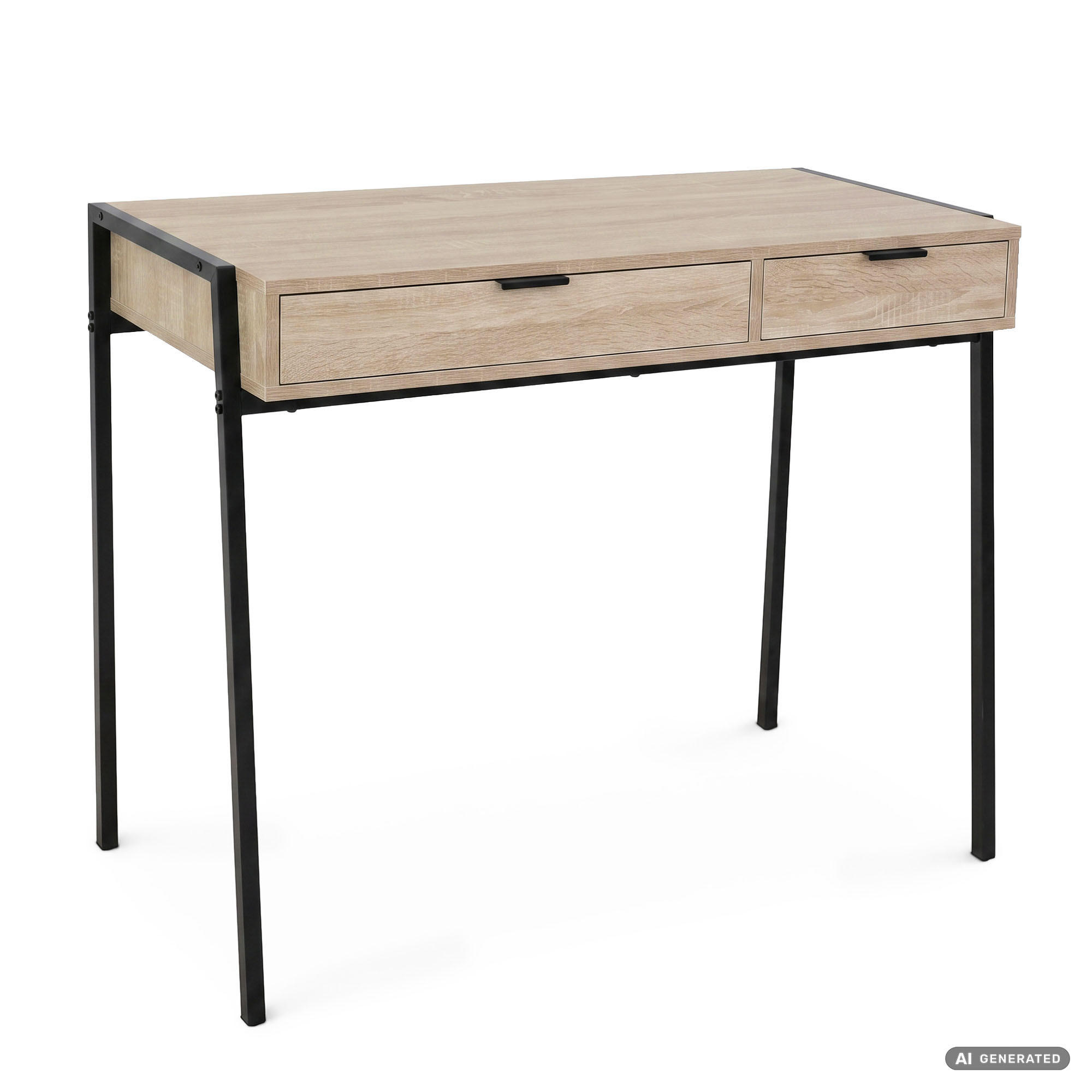 Akord Schreibtisch Sonoma Eiche, Schwarz 45x80.5x100 cm