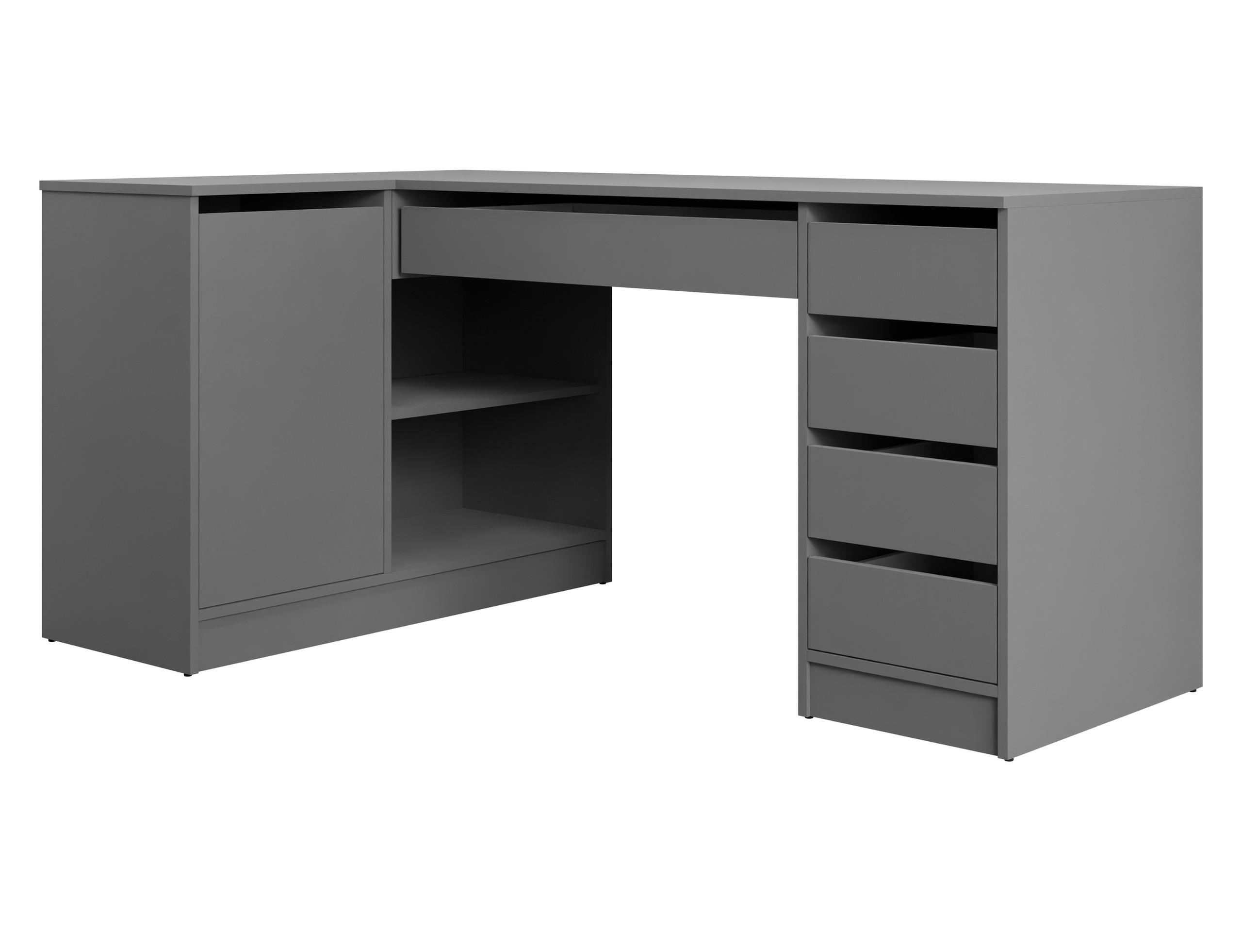 Mirjan24 Eckschreibtisch Anthrazit 158x76x98 cm