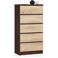 KOMMODE Dunkelbraun, Eiche Sonoma 121/60/40 - Dunkelbraun, Holzwerkstoff (60/121/40cm) - RAUMHIRSCH FURNITURE