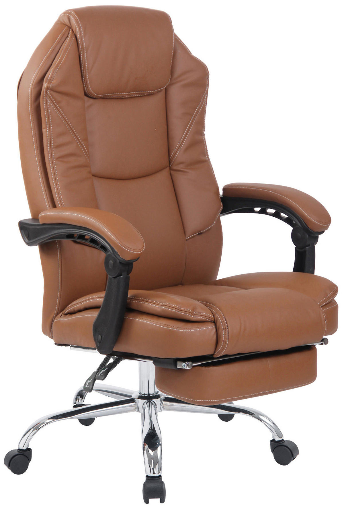 BÜROSTUHL Castan, Hellbraun - Hellbraun, Textil/Metall (67/124/64cm) - TPFLiving