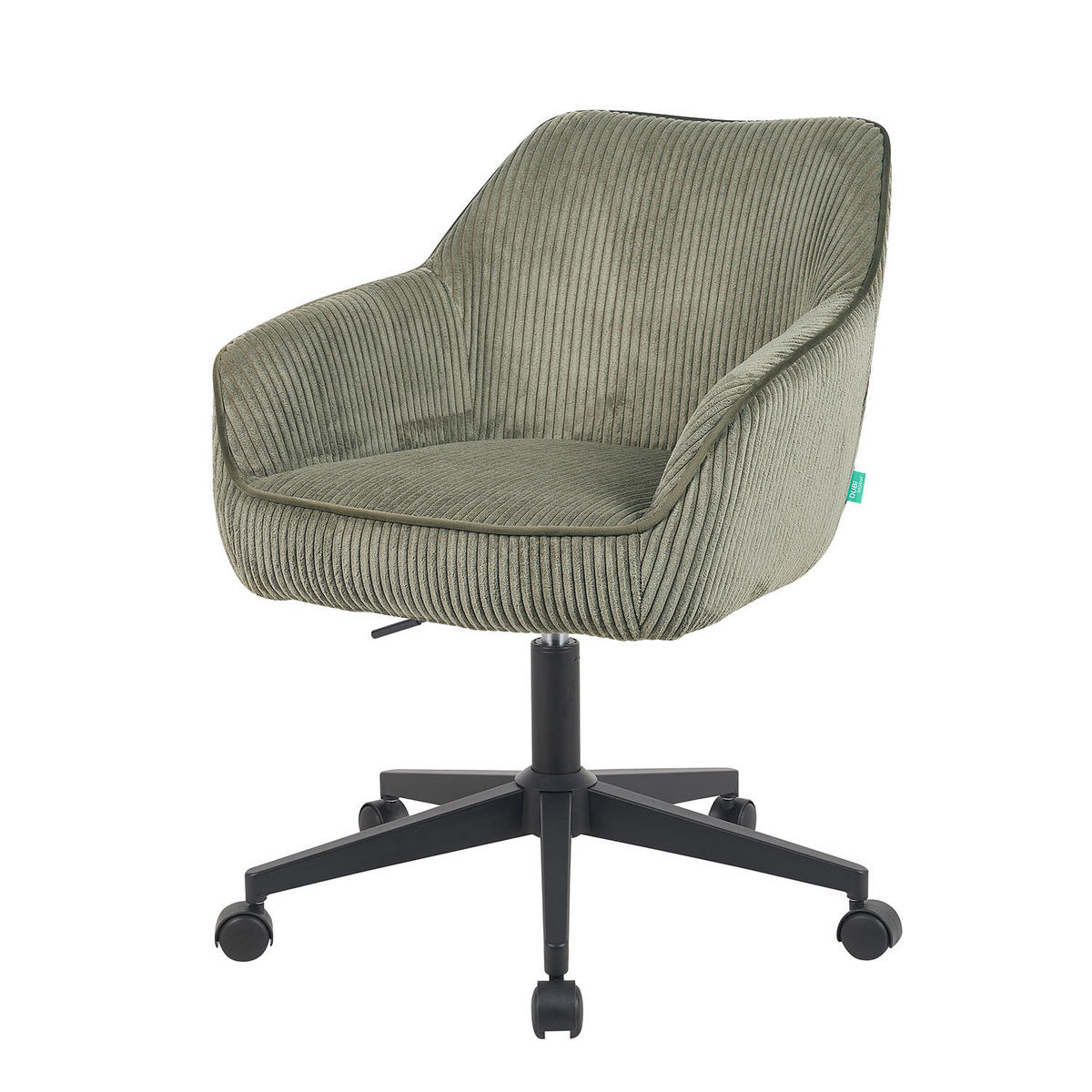 BÜROSTUHL Mika-Elio 2er-Set - Schwarz/Grün, Textil/Metall (60/79/61cm) - DUBI Möbel