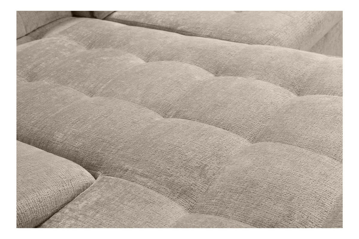 SOFA NEO Chenille-Stoff PERFECT HARMONY, ARAGON-Stoffbezug U-Form - Creme, Textil (343/210cm) - Robin