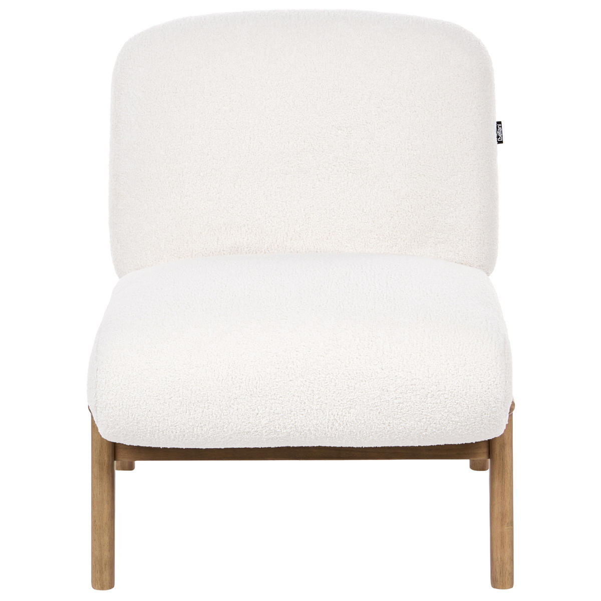 SESSEL Bouclé Cremeweiß Niva - Creme/Weiß, Textil (61/76/78cm) - Beliani