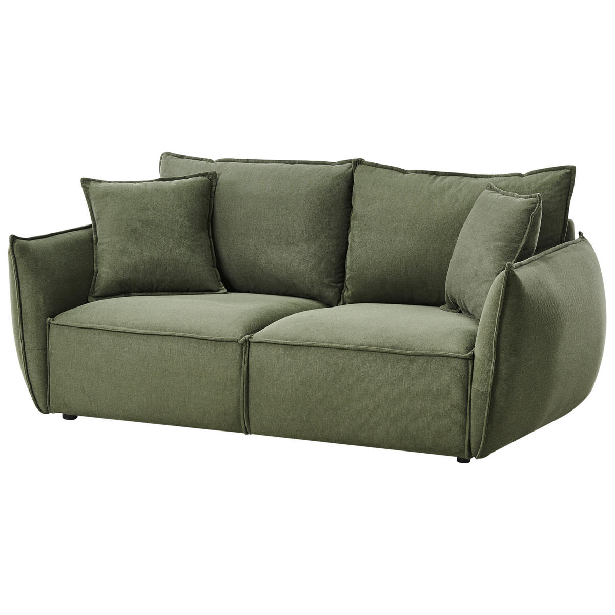 3-SITZER-SOFA Stoff Grün Kunes - Grün, Textil (190/82/92cm) - Beliani