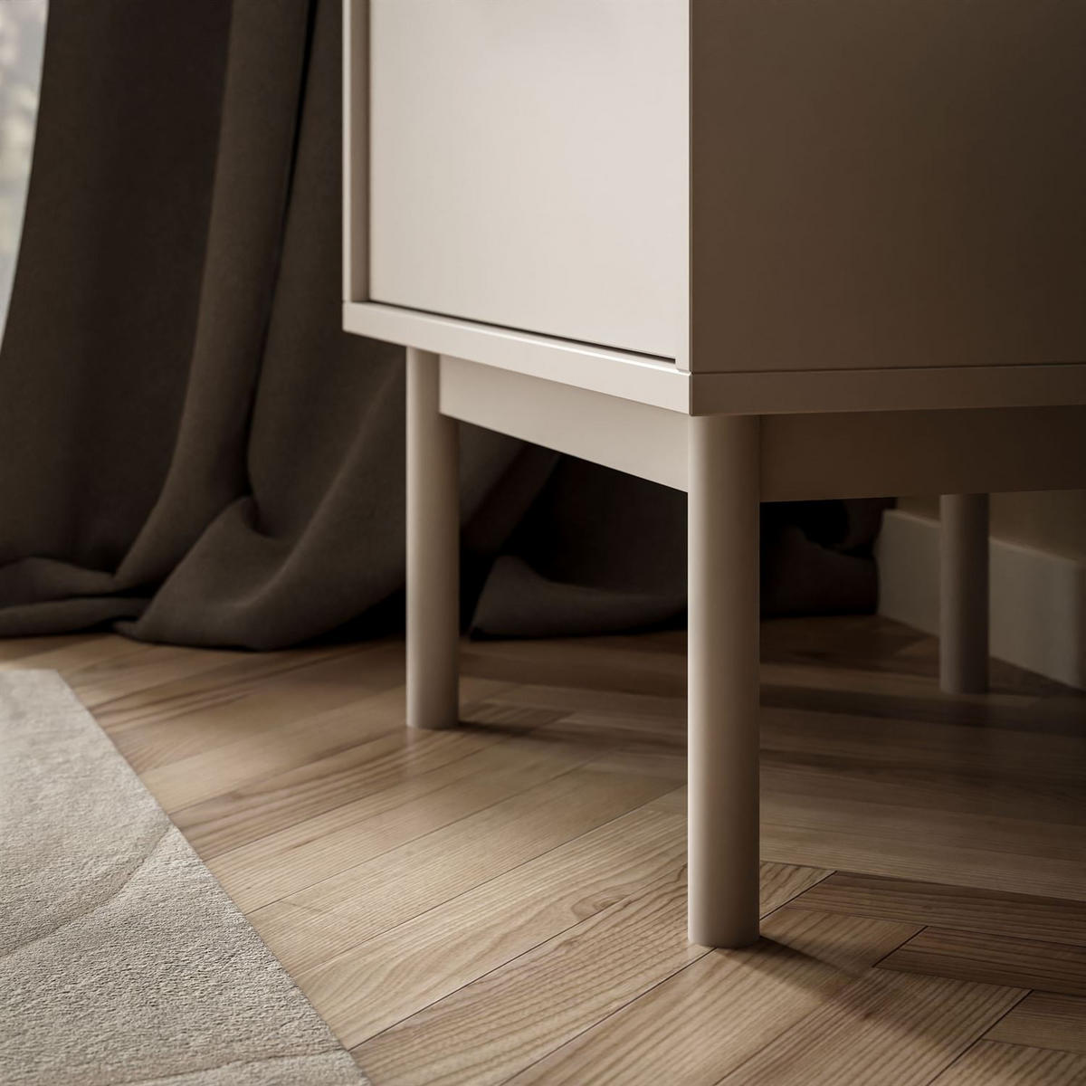 NACHTTISCH MIRACLE mit Schubladen Kaschmir - Kaschmir, Holzwerkstoff (54/63/39cm) - Lookway