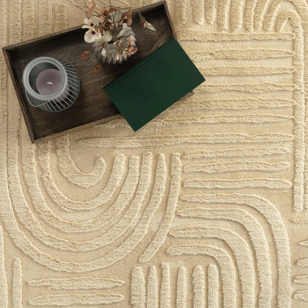 FLACHWEBETEPPICH Boho Beige 80 x 150 cm - Beige, Kunststoff (80/150cm) - TT Home