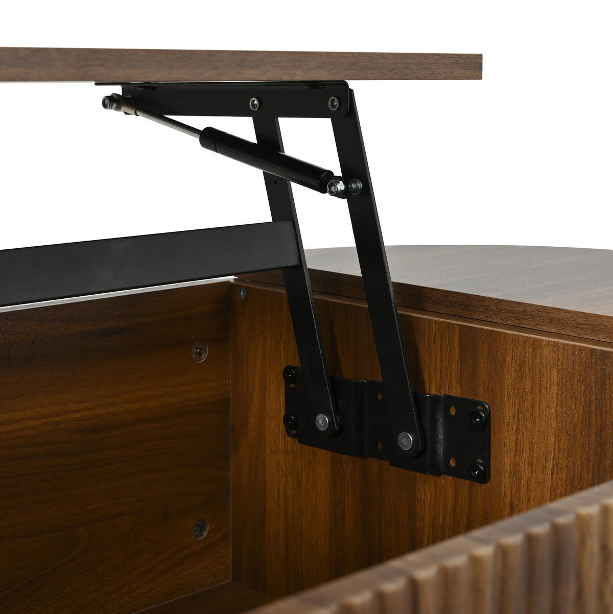 COUCHTISCH aus MDF 100x48x53,5 cm in Nussbaum mit höhenverstellbarer Tischplatte - Nussbaumfarben, Holzwerkstoff (100/48/53.5cm) - Modfu