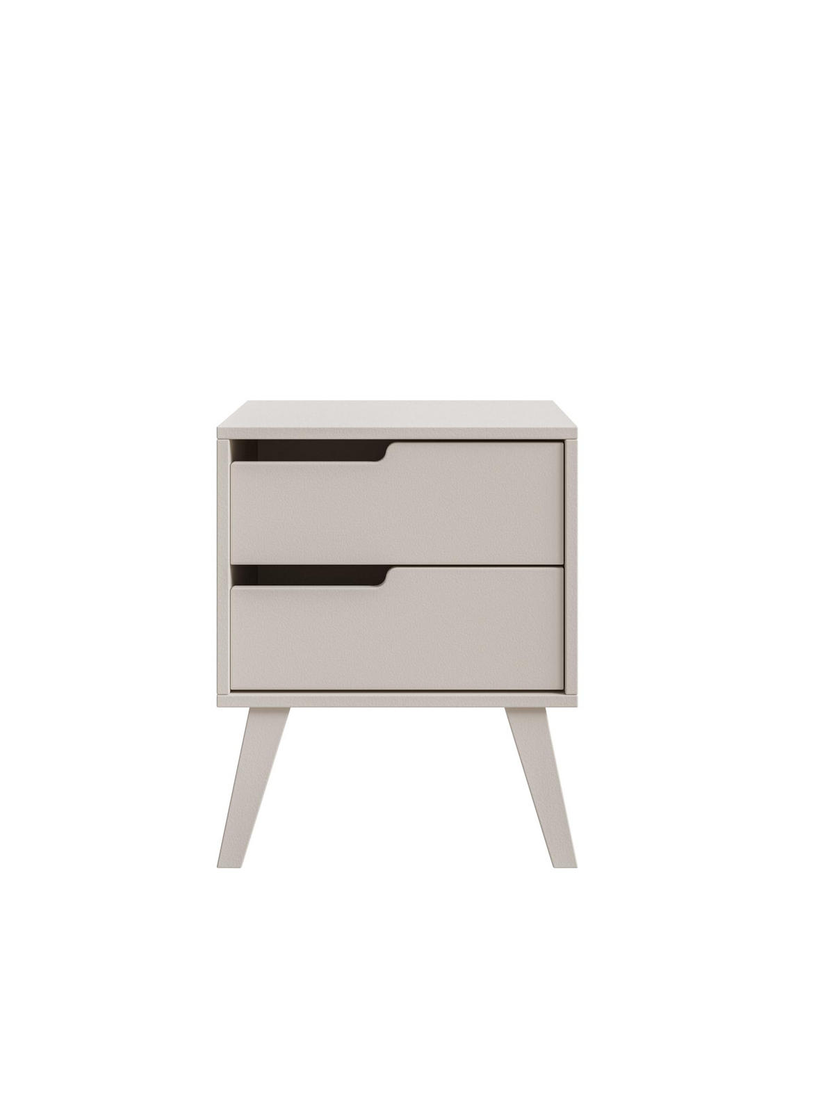 NACHTTISCH Solvo 45x55x40 cm - Modern Nachtschrank zum Schlafzimmer - EIN praktischer Commode aus Spanplatten - Weiß - Weiß, Holzwerkstoff (45/55/40cm) - Chilly