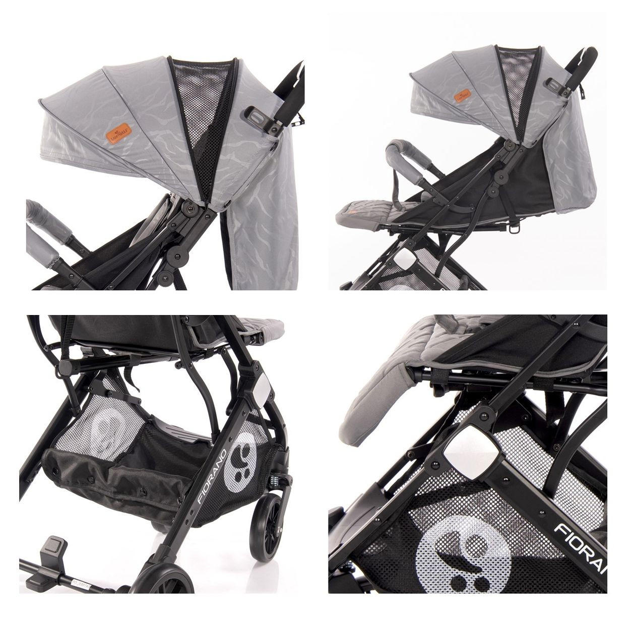 KINDERWAGEN Fiorano faltbar pink Ablagekorb, Frontbügel abnehmbar, Bremse - Pink, Metall (85/51/107cm) - Lorelli