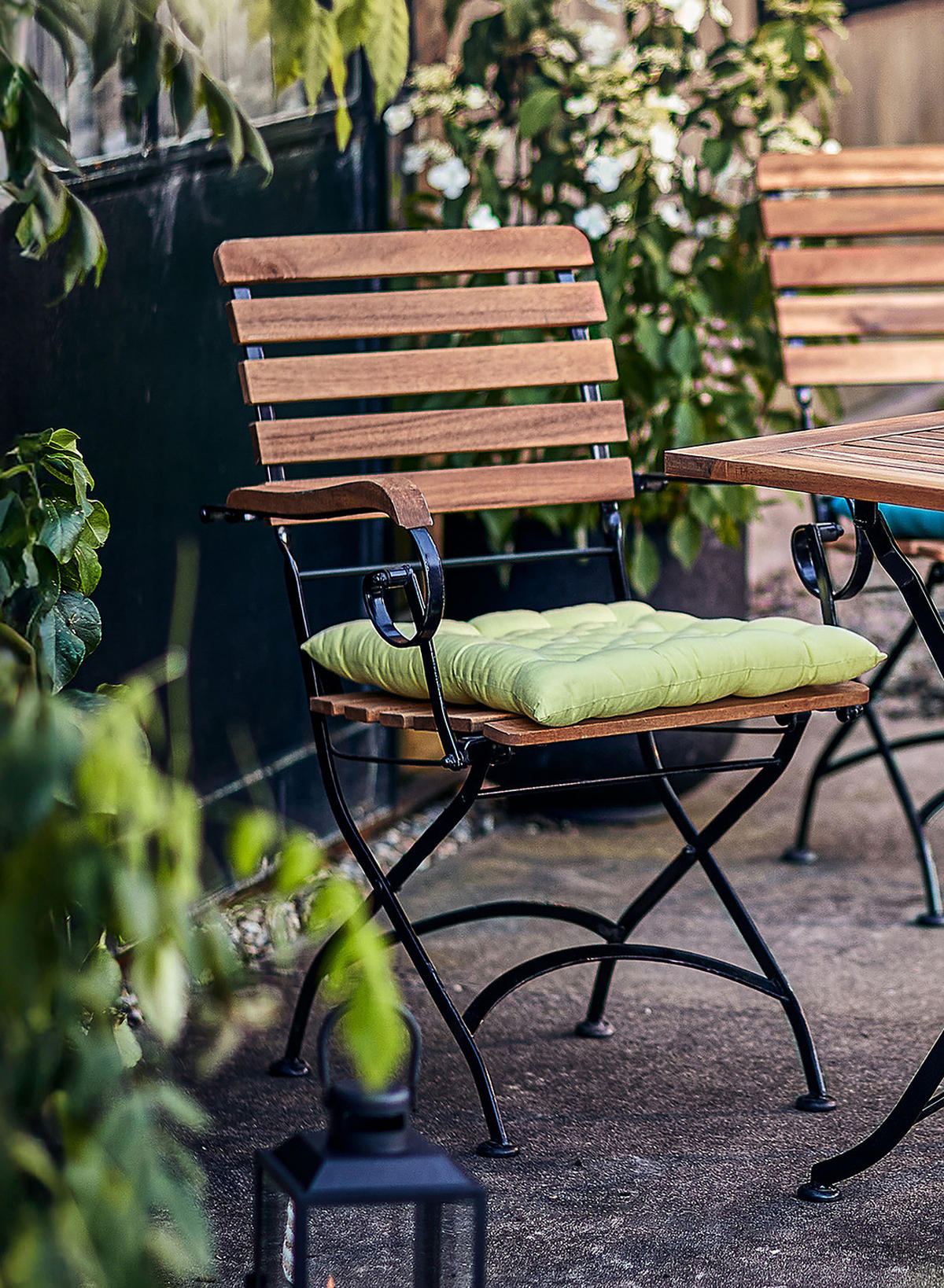 GARTENMÖBEL-SET (5-tlg.) Parklife - Schwarz/Braun, Holz/Metall - Butlers