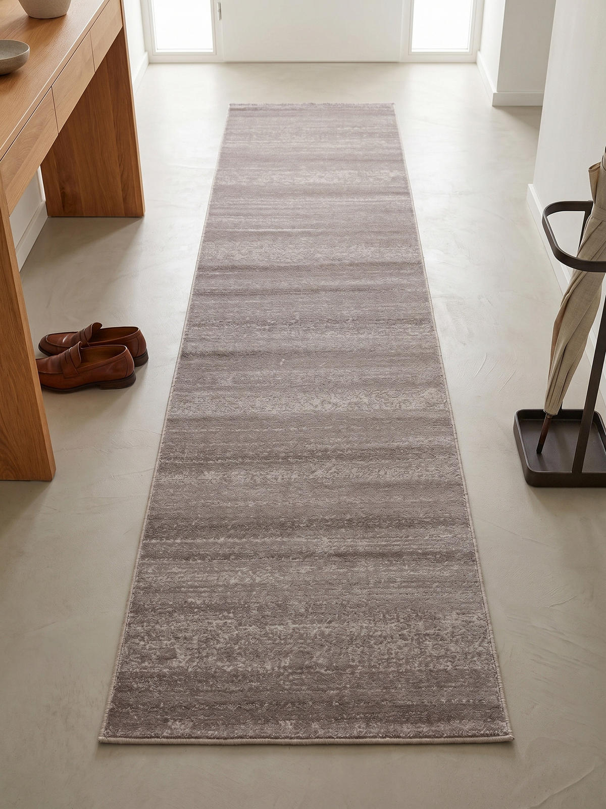 KURZFLORTEPPICH INN, einfarbig, Beige, 80 x 300 cm - Beige, Textil (80/300cm) - KADIMA DESIGN