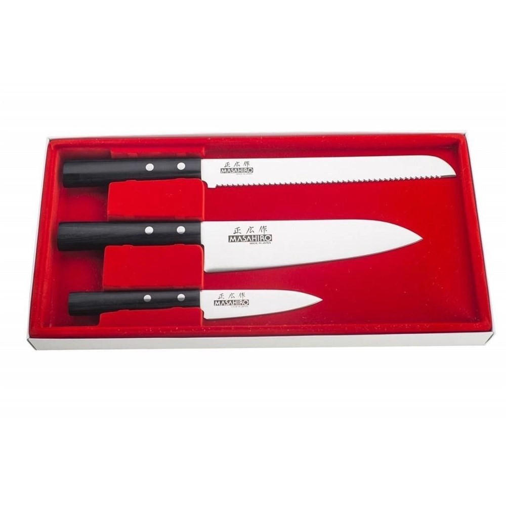 MESSERSET Silber 35/20/35 cm 358424446OMC - Silberfarben, Metall - Masahiro 