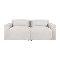 SOFA - 3 Personen - stoff - beige Velinor - Beige, Kunststoff/Textil (215/80/104cm) - Vente-Unique