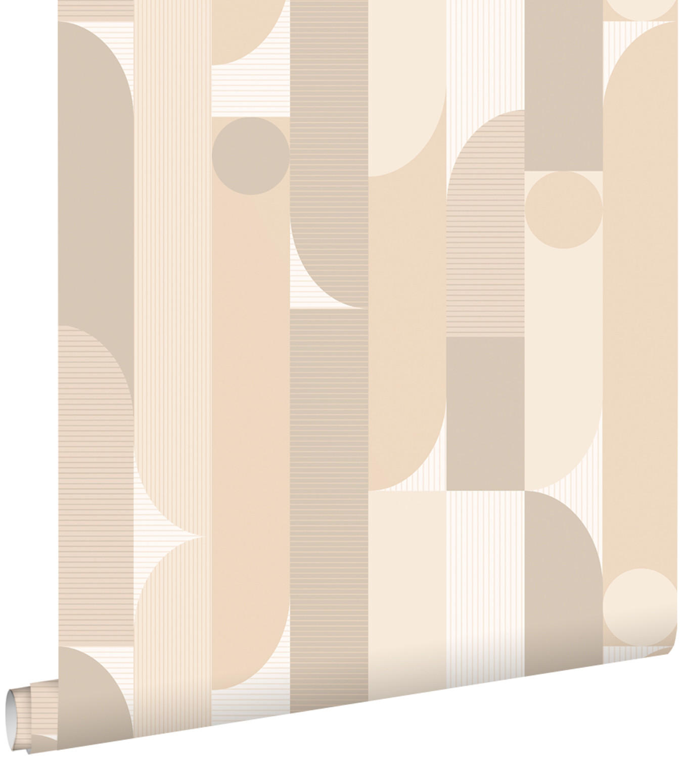 TAPETE geometrische Formen 50 x 900 cm - Beige, Papier (50/900cm) - ESTAhome