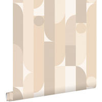 TAPETE geometrische Formen 50 x 900 cm - Beige, Papier (50/900cm) - ESTAhome