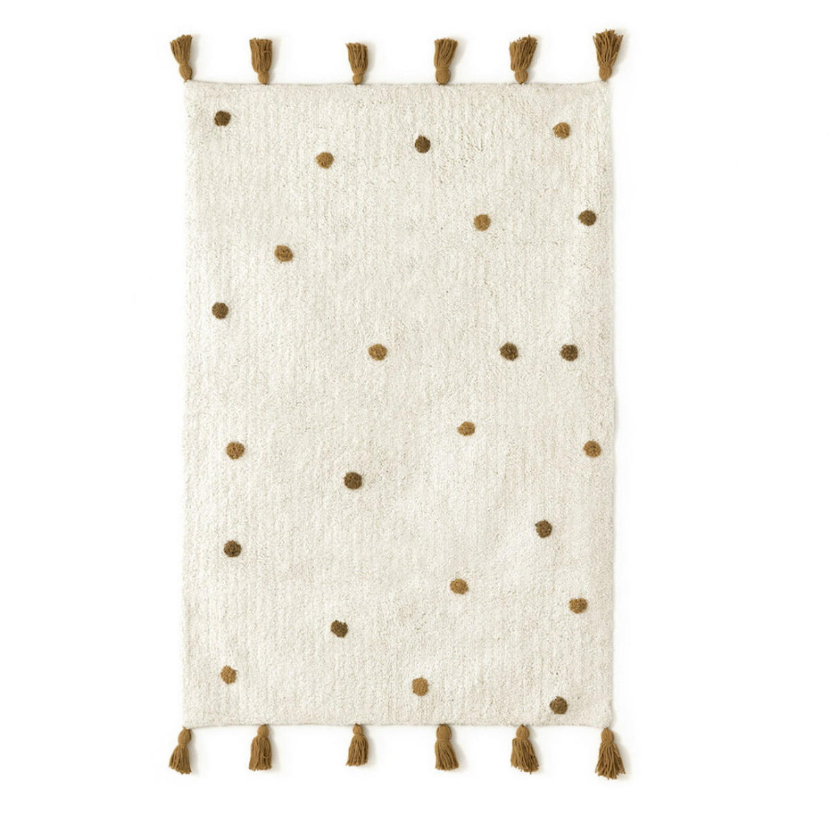 TEPPICH Little-dots Senf 100 cm x 150 cm - Dunkelgelb, Textil (100/150cm) - Kenay Home