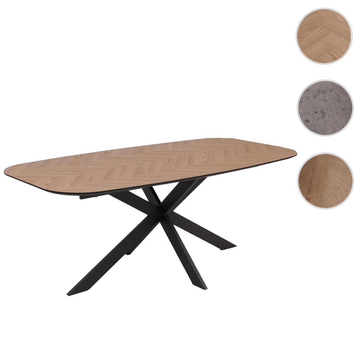 ESSZIMMERTISCH oval Eiche Dekor - Eichefarben, Holzwerkstoff (100/200/77cm) - MCW