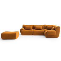 ECKSOFA Bouclé-Stoff Zimtbraun - Hellbraun, Textil (269/190cm) - MILYsofa