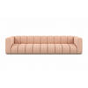 COUCH, Fünfsitzer-Sofa Grand, Veloursstoff Salvador, Rosa - Rosa, Holz (314/70/87cm) - Kaiser Möbel