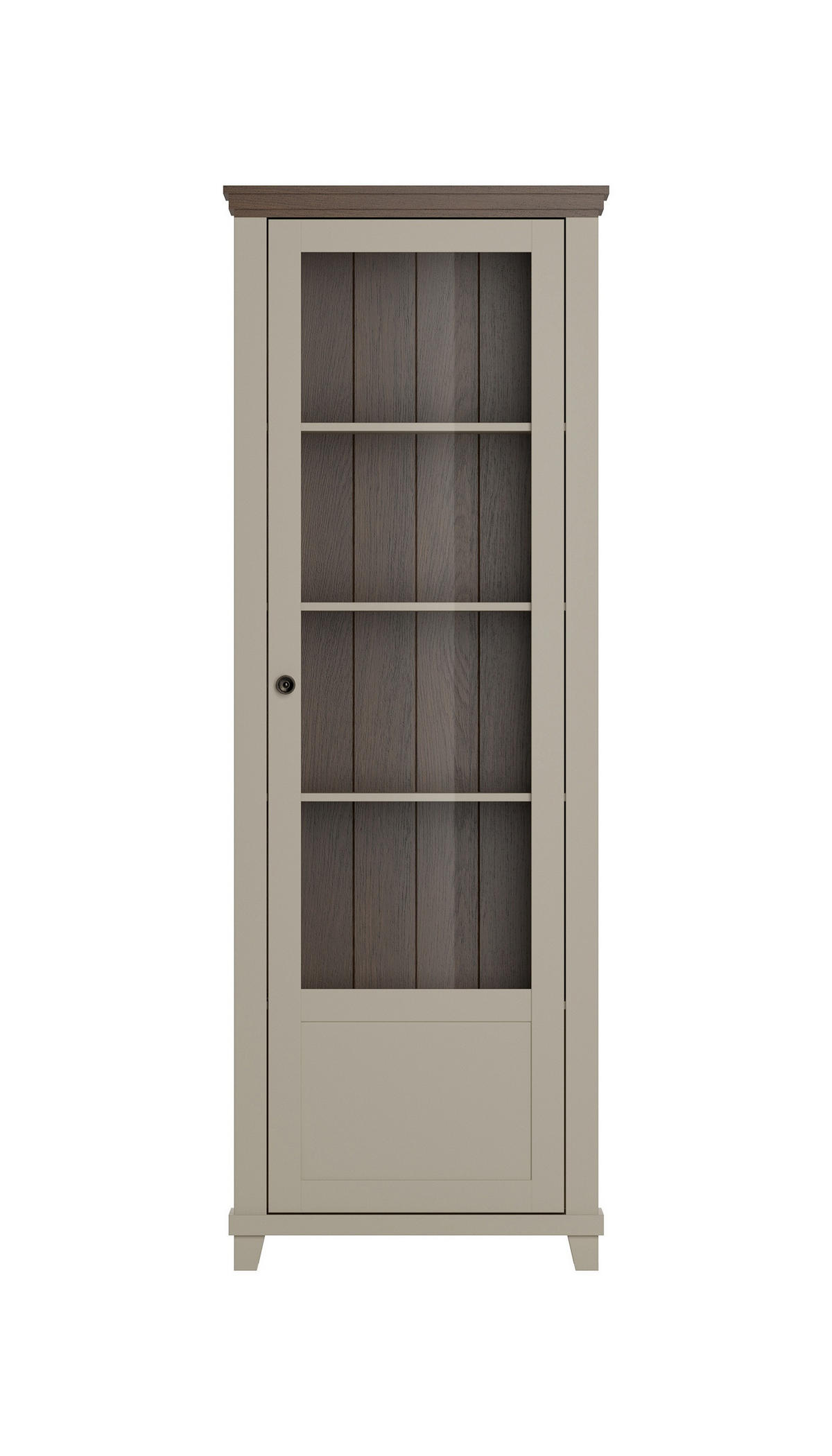 VITRINE EVANDRO 200 / 71 cm in Beige - Beige, Holzwerkstoff (71/200/42cm) - MASSENO
