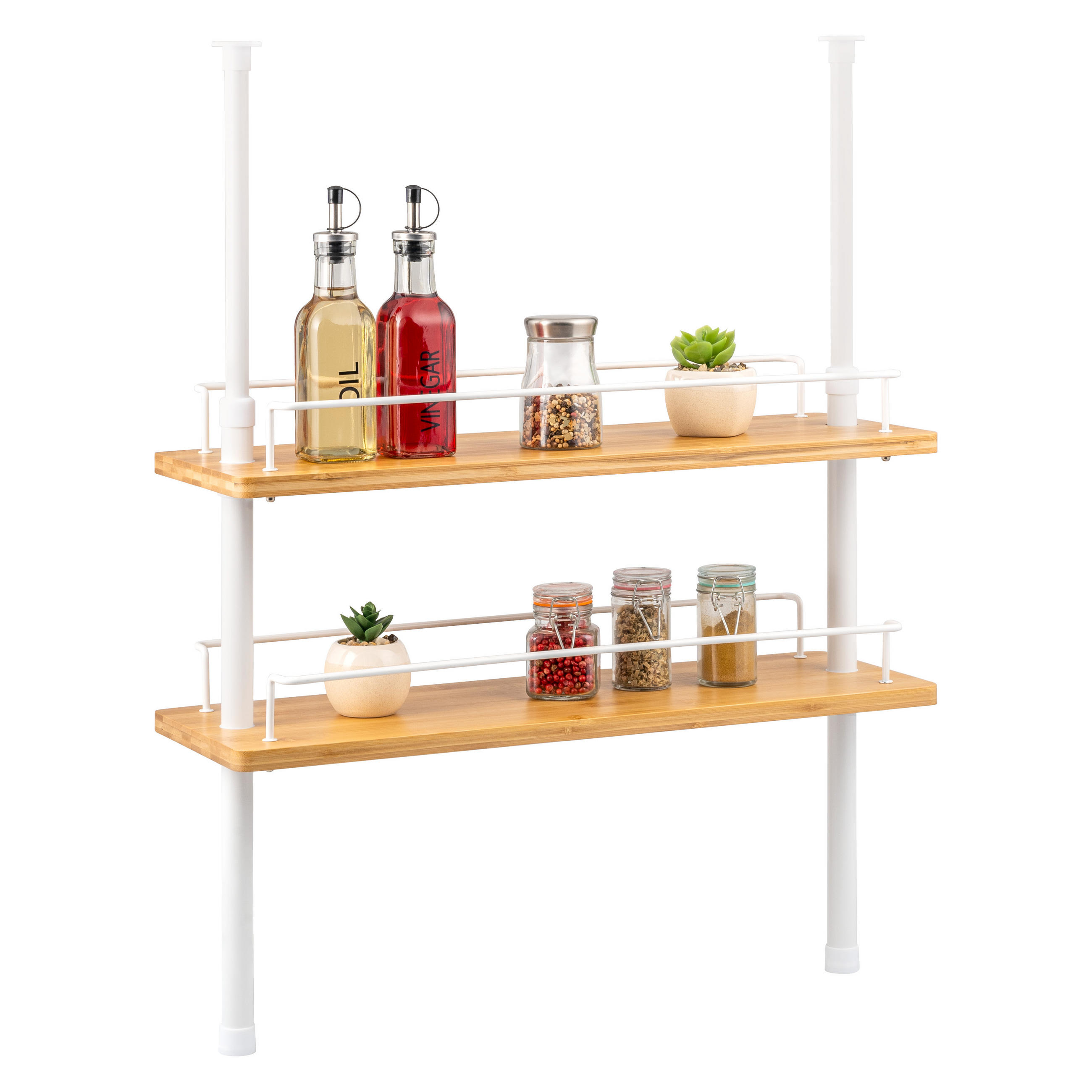 Lyrlody Teleskop-Klemmregal – Verstellbare Lagerablage, 73–128 Cm, Für Schrank, Kleiderschrank, Küchenschrank – Einfache Montage Ohne Bohren, PP-Einlage, Stabiles Eisen, Tragkraft – Optimal Für Clevere Platzausnutzung Teleskop Lagerregal