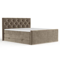 BOXSPRINGBETT Hugo Braun 160/200 cm - Schwarz/Braun, Holz/Holzwerkstoff (160/200cm) - Maison de Reve