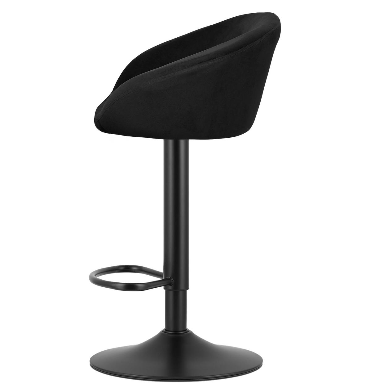 BARHOCKER 2-er Set EAST schwarzer Sitz, schwarze Basis - Schwarz, Textil (53/103/46cm) - Valora