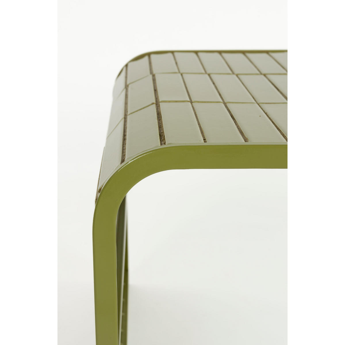 COUCHTISCH Tiles Grün - Grün, Metall (80/47/40cm) - Zuiver