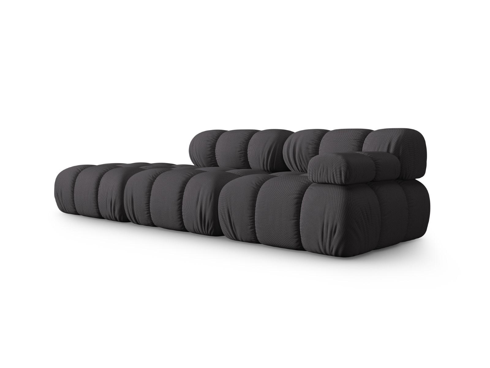 SOFA modular links Bellis aus 3D-Stoff Expresso 4 Sitzplätze - Graubraun, Textil (94/70/282cm) - Micadoni