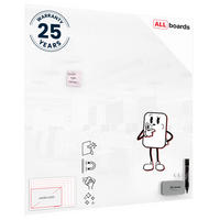 GLASBOARD - Premium SUPERWHITE Perlweiß 120x120 cm - Weiß, Glas (120/120/0.7cm) - ALLboards