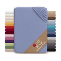 SPANNBETTTUCH Deluxe Jersey blau, 140x200 cm - 160x220 cm - Blau, Textil (160/220cm) - biberna