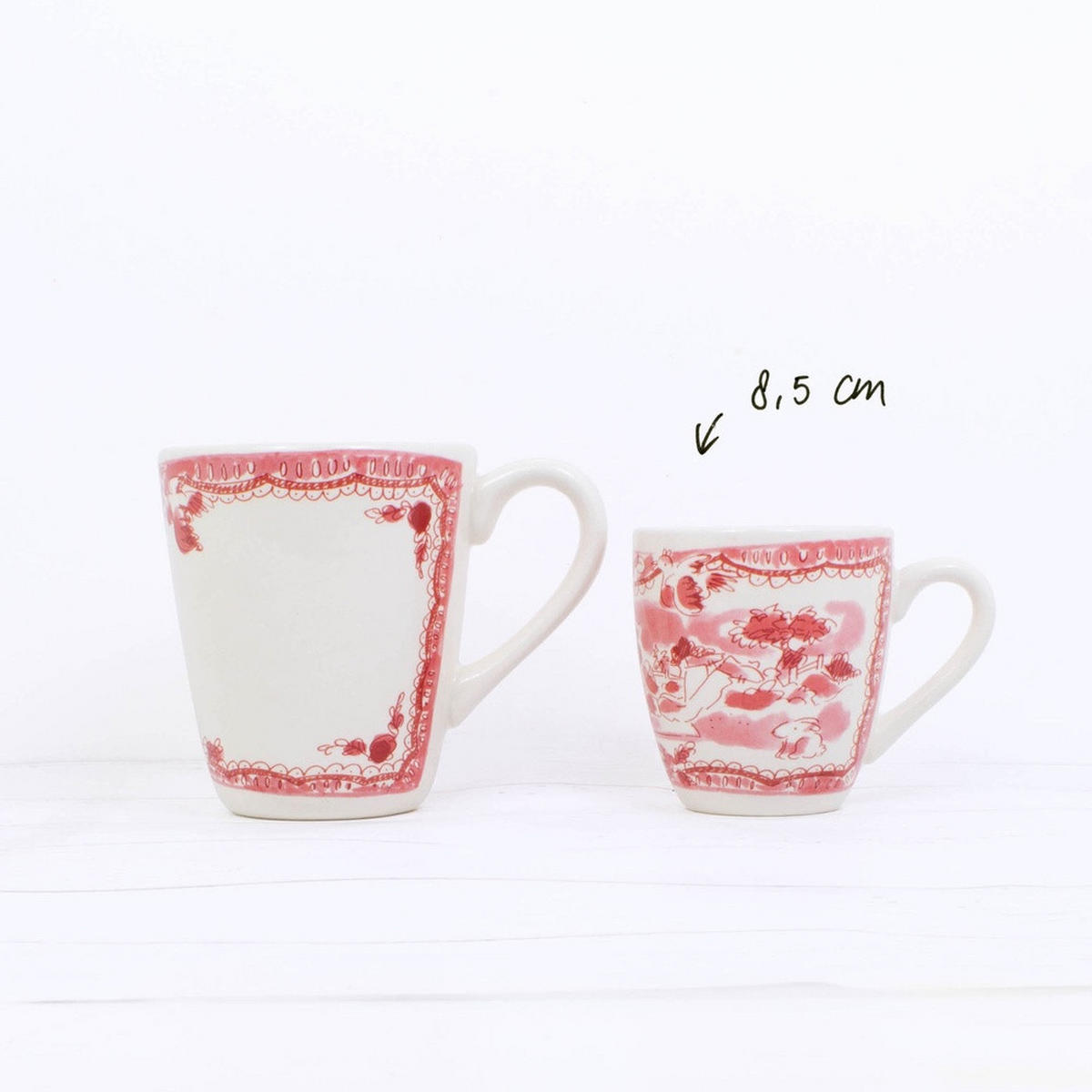 MINI-BECHER Romantik in Rot - 200 ml - Multicolor, Keramik (0.2L) - Blond Amsterdam