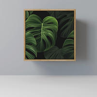 SIDEBOARD INFINITE MONSTERA, Eichefarben, 57,5x42x57,5 cm, Ohne Füße - Eichefarben/Multicolor, Holzwerkstoff (57.5/57.5/42cm) - SpaceRebels