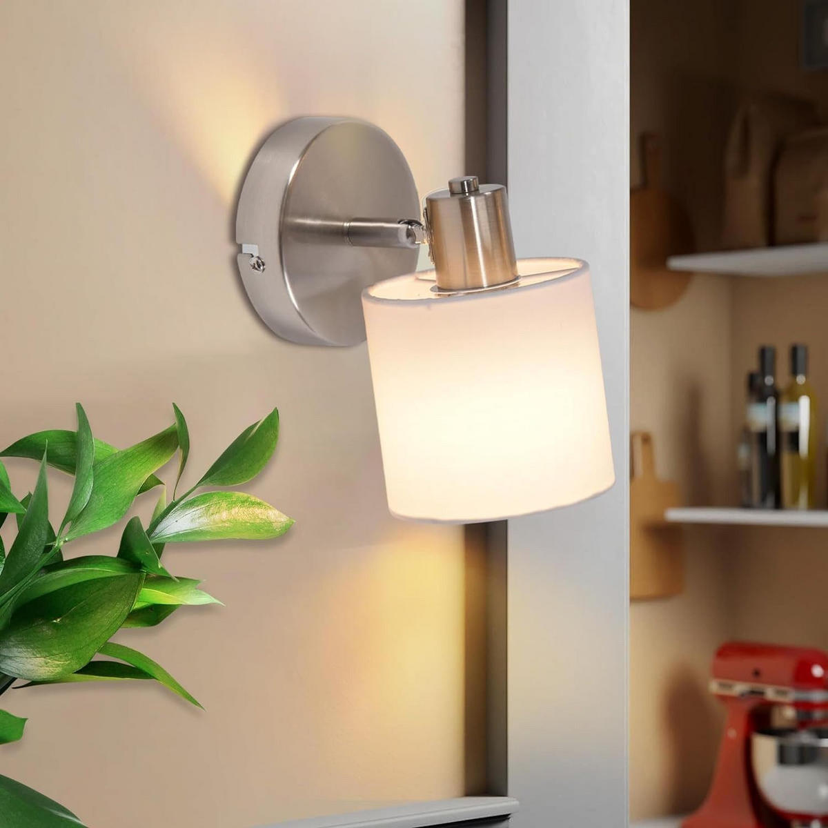 DECKENSTRAHLER Brand 1-flammig 11/11/21 cm - Silberfarben, Textil (11/11/21cm) - Nettlife