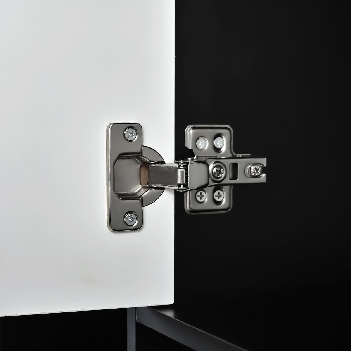 GARDEROBENSET Kompakt Schwarz Weiß 105x40x185cm - Multicolor, Holzwerkstoff (40/185/105cm) - FLIEKS