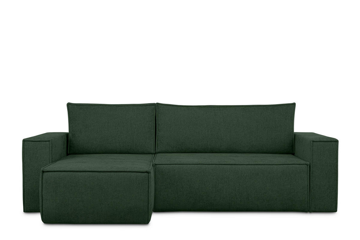 ECKSOFA-LINKS/RECHTS NAPI II mit Schlaffunktion, grün - Grün, Textil (262/148cm) - KONSIMO®