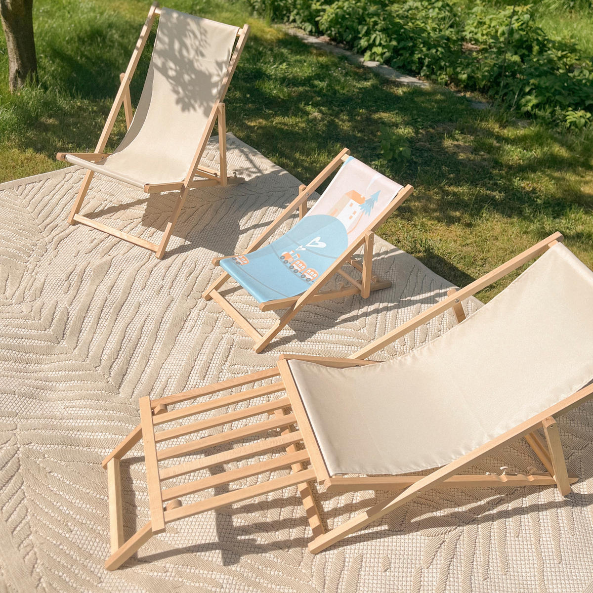 TEPPICH Beige In-Outdoor - Kurzflor Rechteckig, Motiv Pflanzen, Blätter, Blumen - 140 x 200 cm - Ecru/Creme, Textil (140/200cm) - Mazovia