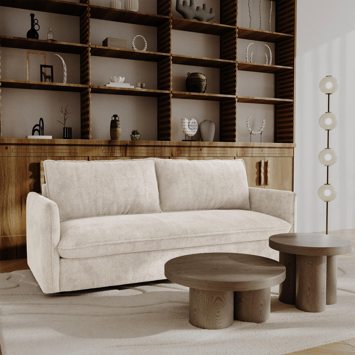 SCHLAFSOFA Express AVA Köpergewebe Beige 178cm - Beige, Textil (178/78/100cm) - Premium Interiors