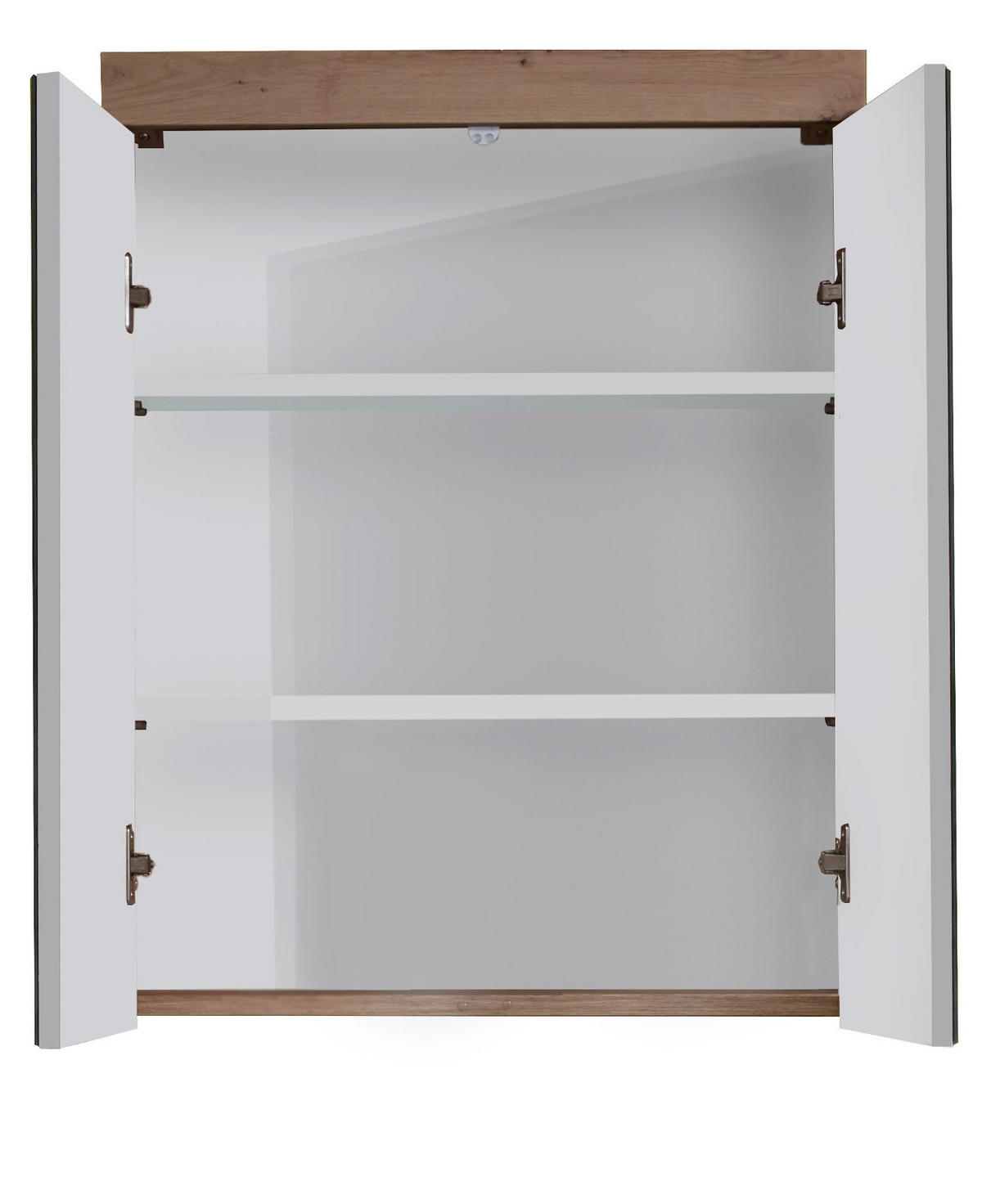 SPIEGELSCHRANK Asteiche 60 x 77 cm 2-türig, Badschrank modern - Eichefarben, Glas/Holzwerkstoff (60/77/17cm) - Top.Furn