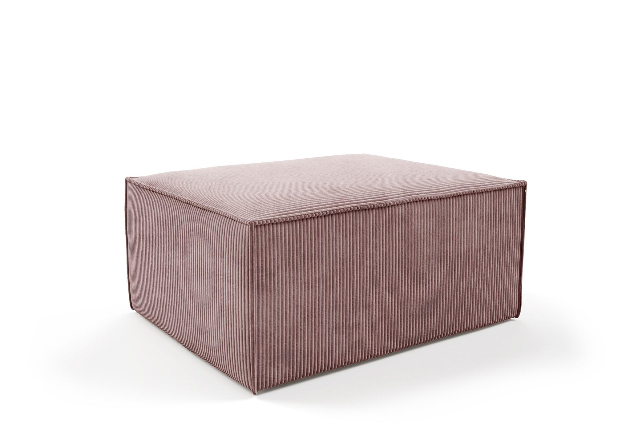 POUF Orto Rosa, Hocker - Rosa, Holzwerkstoff (100/42/82cm) - Bettso