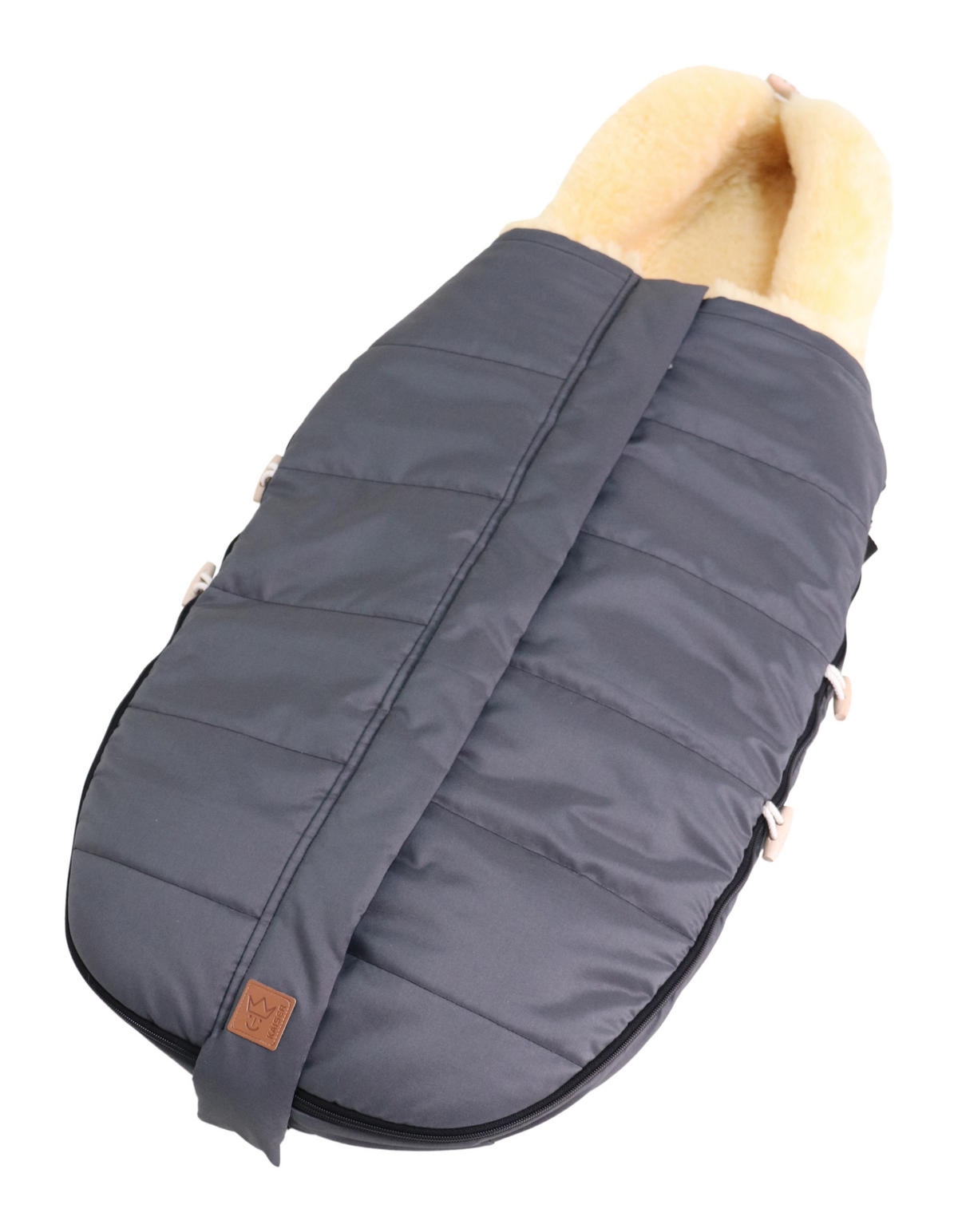 LAMMFELL-FUSSSACK Allex, anthracite - Grau, Fell (48/105cm) - Kaiserbaby