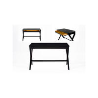SCHREIBTISCH Braun - Schwarz, Holz (60/120/75cm) - ebuy24