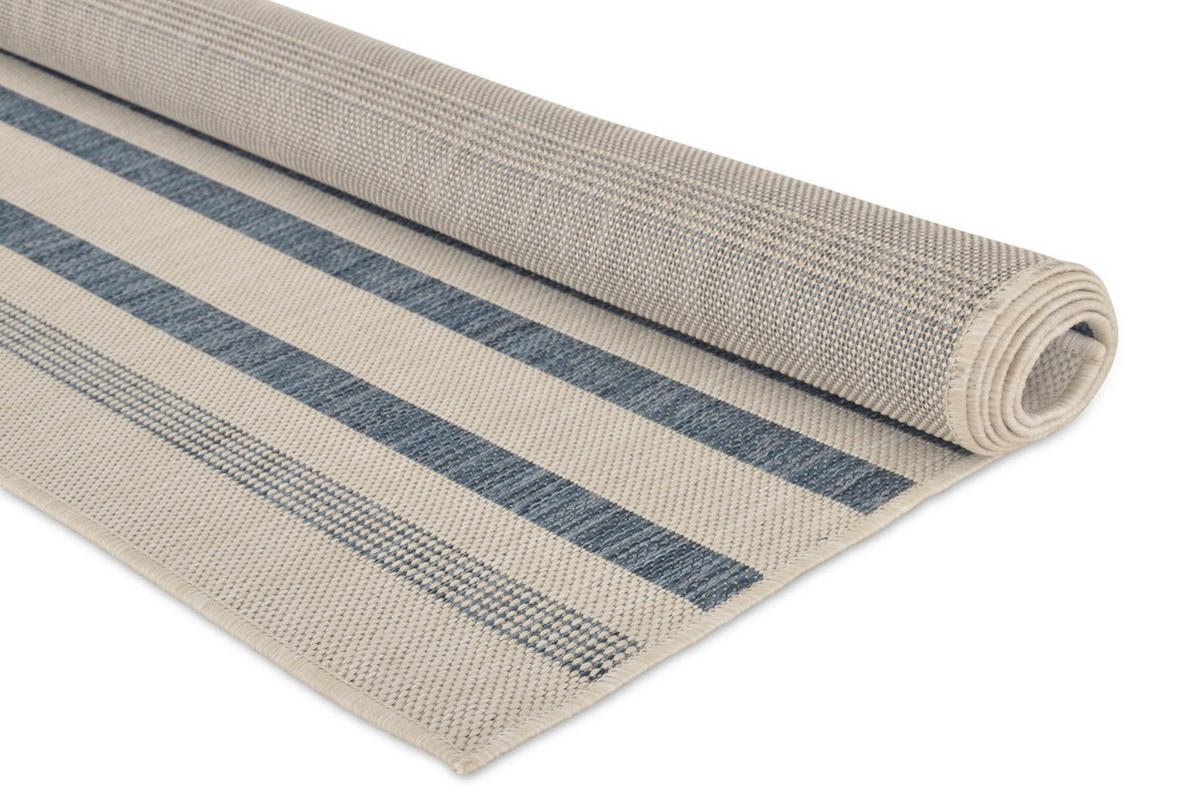 OUTDOOR-TEPPICH Terrace Weiß/Azurblau 80x150 cm - Multicolor, Textil (80/150cm) - Vercai Rugs