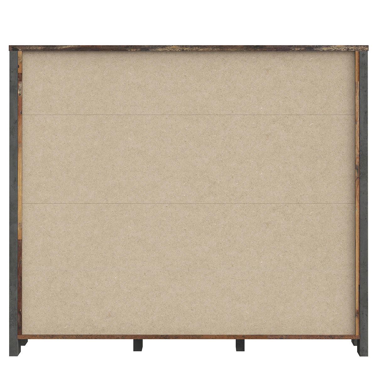 BÜROREGAL - Altholz Dekor / Dunkelgrau - Braun, Holzwerkstoff (136/118/42cm) - home24