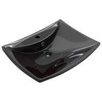 WASCHBECKEN Kozlowski 60/44/17 cm - Schwarz, Keramik (60/17/44cm) - Nettlife