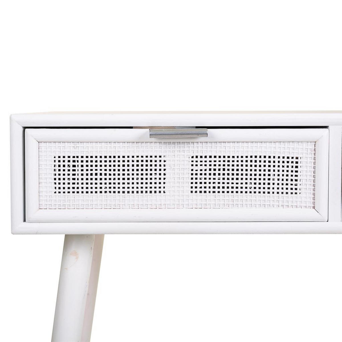 KONSOLENTISCH aus Holz und Gitter, weiß, 120x42x79cm - Weiß, Holz (42/120/79cm) - Wanderlust